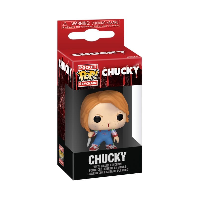 Jeu d'enfant présentoir porte-clés Pocket POP! Horror Chucky 4 cm (12) | 0889698883573