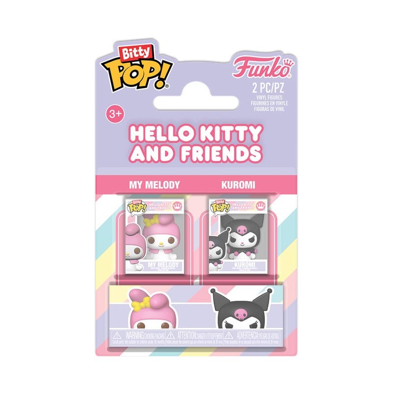 Hello Kitty pack 2 Bitty POP! Vinyl figurines My Melody&Kuromi 2 cm | 0889698889292