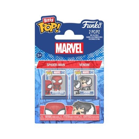 Spider-Man pack 2 figurines Bitty POP! Vinyl Spider-Man&Vnm 2,5 cm | 0889698889391