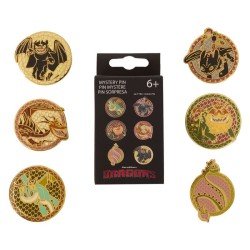 How to train your Dragon by Loungefly Enamel Pins Blind Box Toothless Various Poses Display (12) | 0671803558885