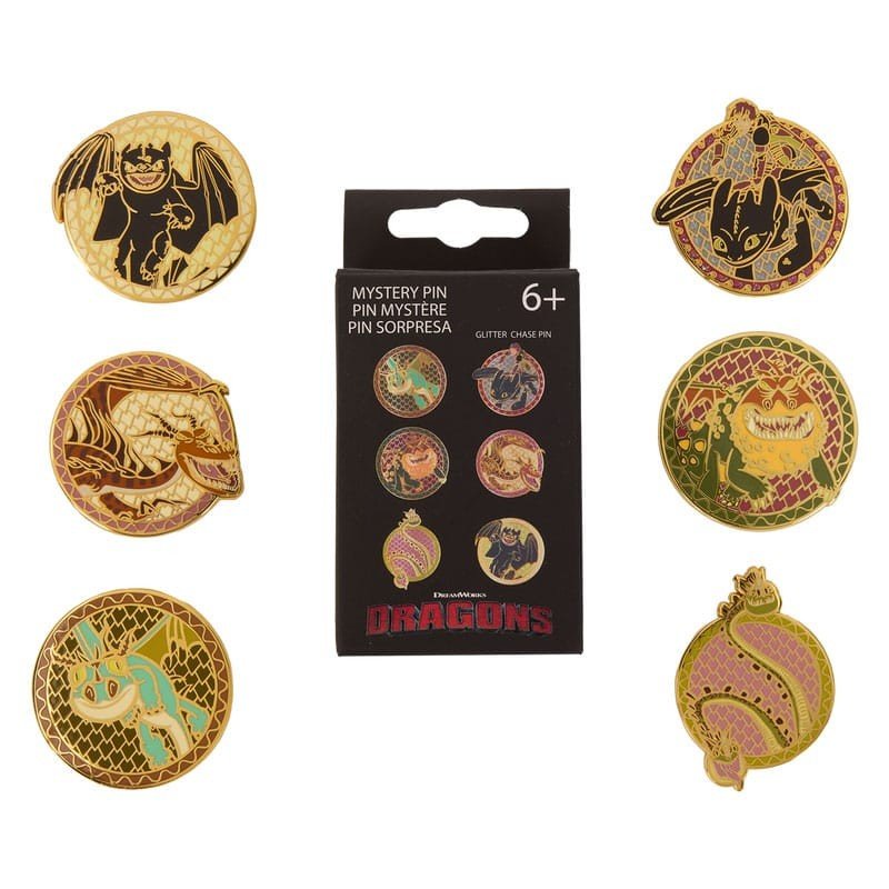 How to train your Dragon by Loungefly présentoir pin's émaillés Blind Box Toothless Various Poses(12) | 0671803558885