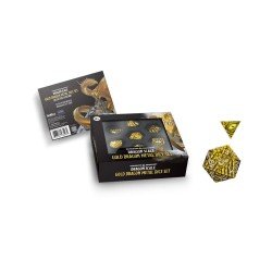 Dungeons & Dragons Premium Metal Dice Set Dragon Scale Gold (7) | 0687700235484
