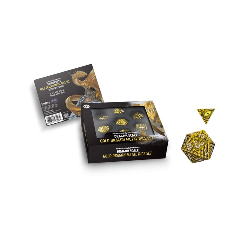 Dungeons & Dragons Premium Métal pack dés Inclusion Dragon Scale Gold (7) | 0687700235484