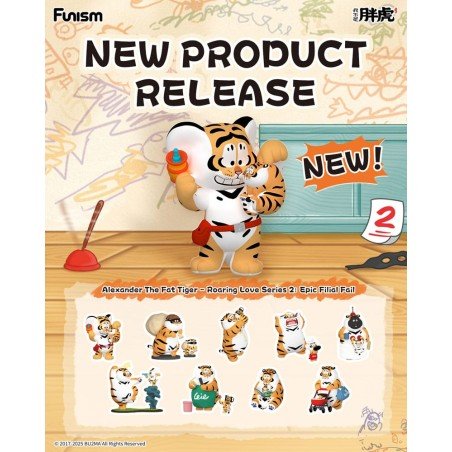 Alexander The Fat Tiger Mini Figures Roaring Love Series 2: Epic Filial Fabil7 cm Display (8) | 6970834313710