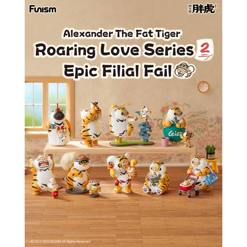 Alexander The Fat Tiger présentoir mini-figurines Roaring Love Series 2: Epic Filial Fabil 7 cm (8) | 6970834313710