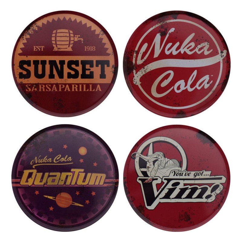 Fallout pack 4 sous-verres Metal Drinks | 5060948297998