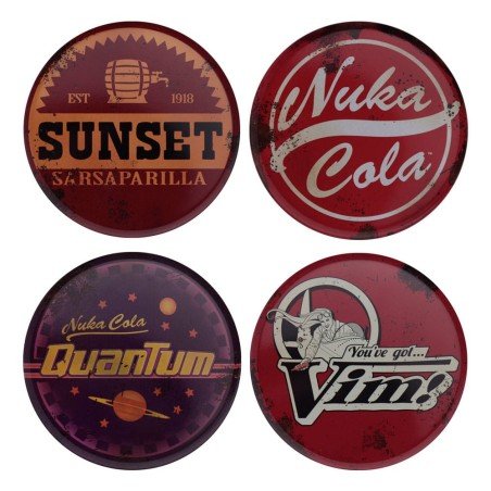 Fallout pack 4 sous-verres Metal Drinks | 5060948297998