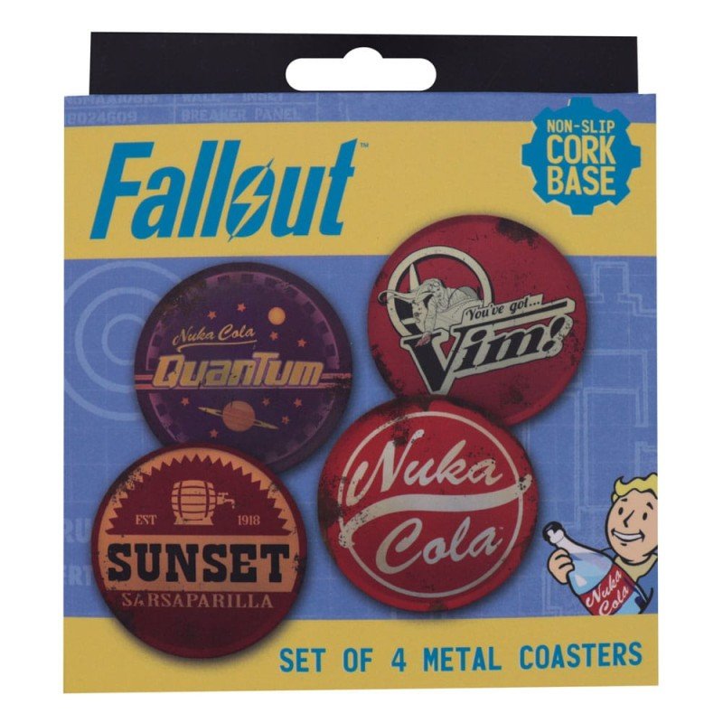 Fallout pack 4 sous-verres Metal Drinks | 5060948297998
