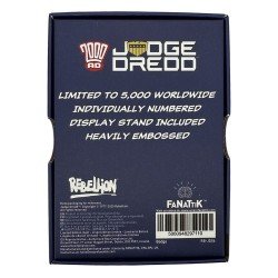 2000 AD réplique Judge Dredd Badge Limited Edition    