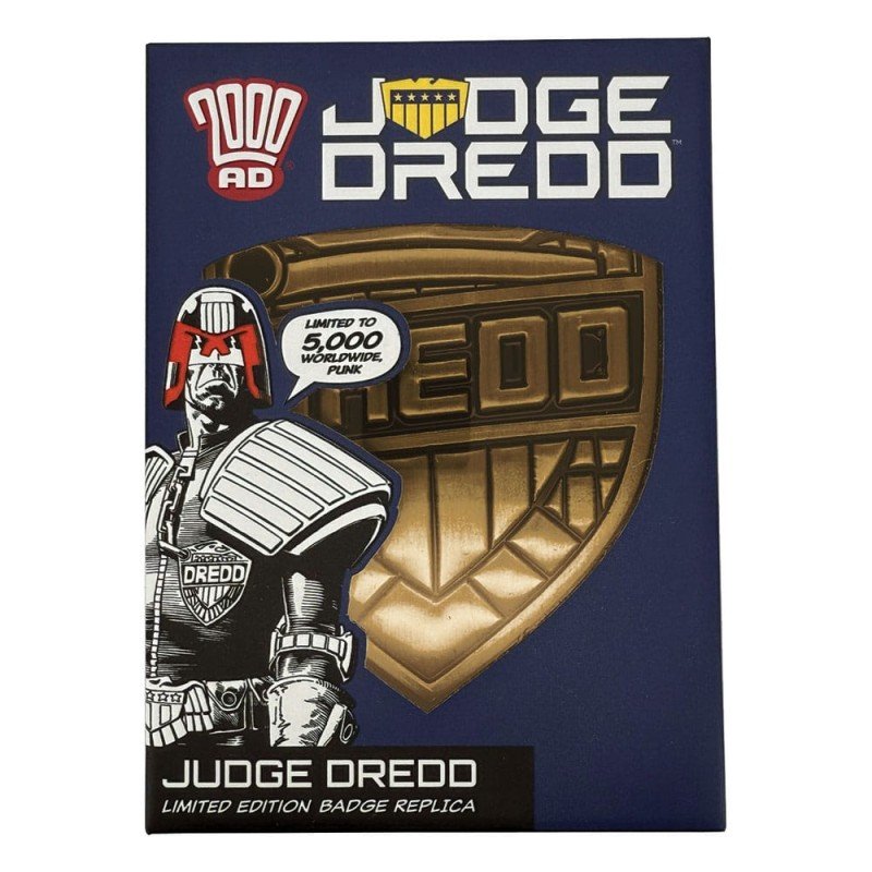 2000 AD réplique Judge Dredd Badge Limited Edition    