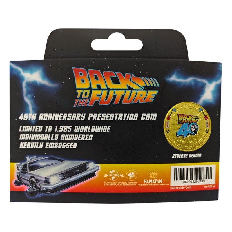 Back To The Future Collectable Coin 40th Anniversary Limited Edition | 5060948296489