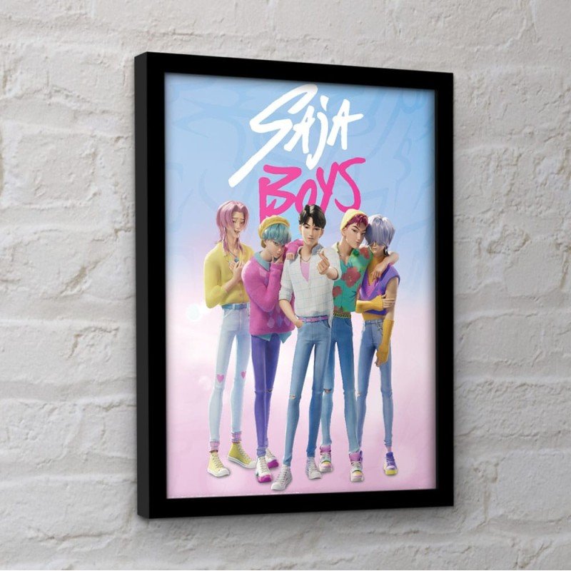 KPop Demon Hunters Collector Print Framed Poster Saja Boys | 5063457072087
