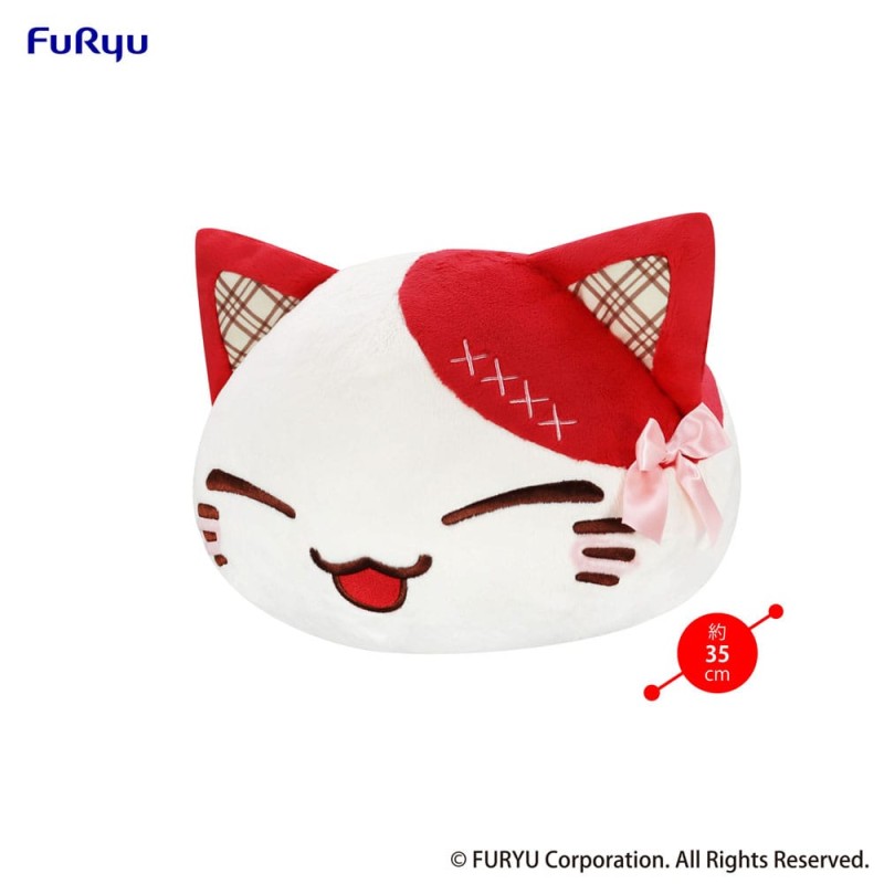 Nemuneko Cat peluche Sweet Big Plush Red 35 cm | 4571623507826