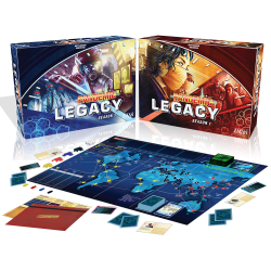 version française jeu : Pandemic Legacy - Saison 1 - Boite Bleue éditeur : Z-Man Games