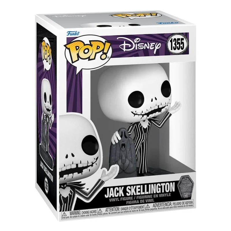 Disney Het Nightmare Before Christmas-beeldje Funko POP! Film Vinyl Jack met Grafsteen 9 cm | 889698723121