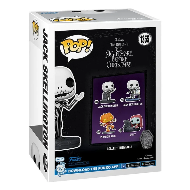 Disney Het Nightmare Before Christmas-beeldje Funko POP! Film Vinyl Jack met Grafsteen 9 cm | 889698723121