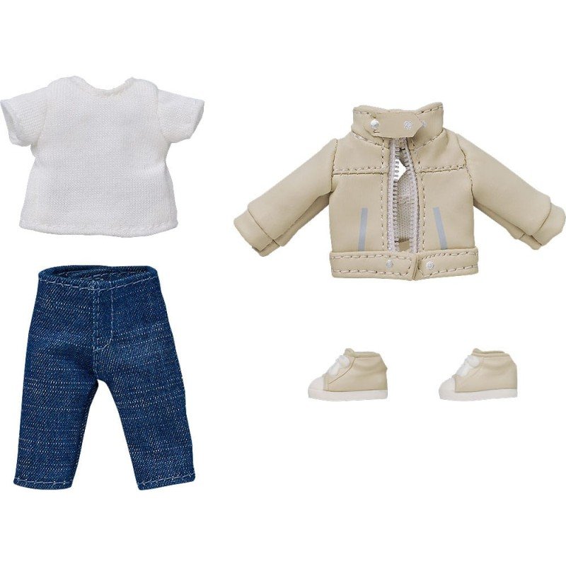 Nendoroid Doll Figures Outfit Set: Leather Jacket (Ivory) | 4580828662698