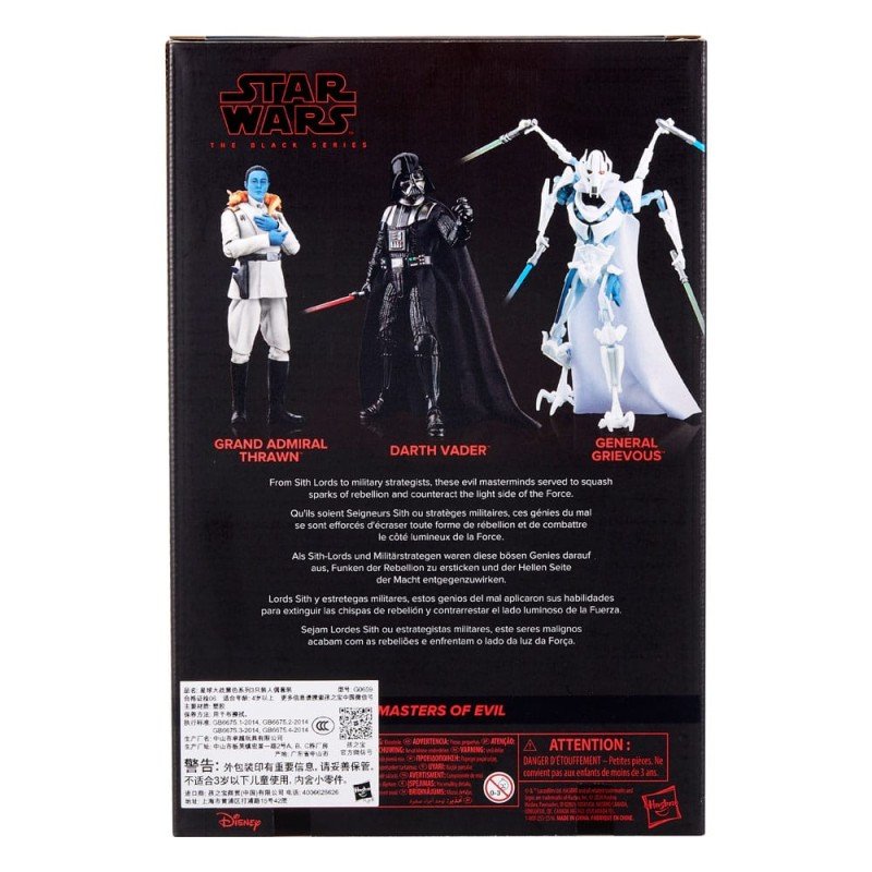 Star Wars Black Series pack 3 figurines Masters of Evil 15 cm | 5010996269454