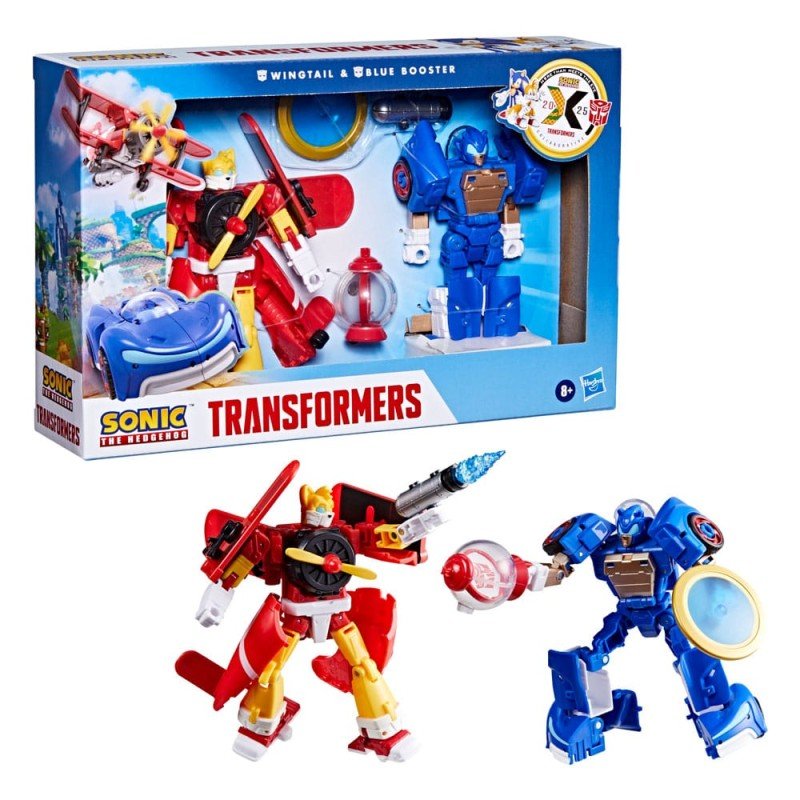 Sonic the Hedgehog x Transformers pack 2 figurines Wingtail & Blue Booster 13 cm | 5010996303615