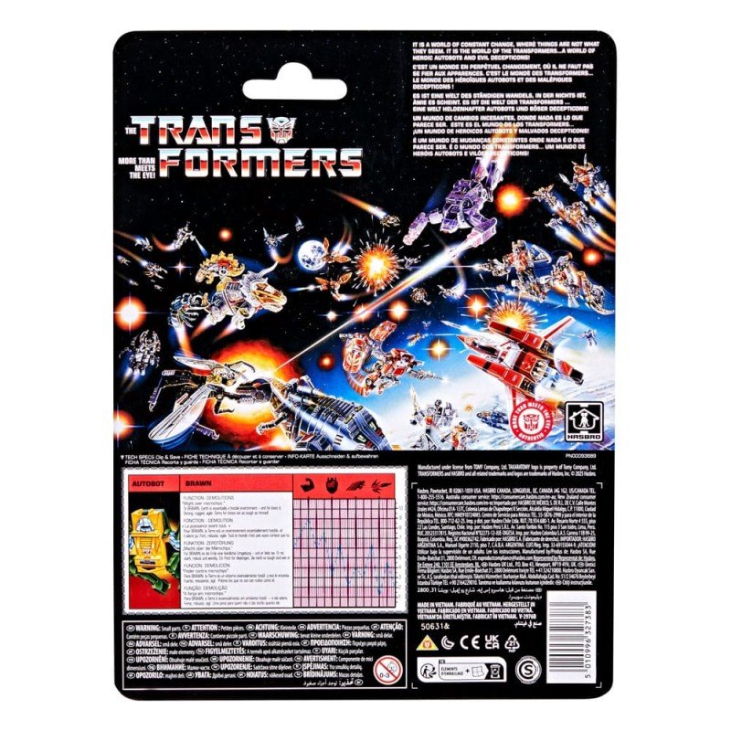 The Transformers Retro G1 figurine Autobot Brawn 13 cm | 5010996327383