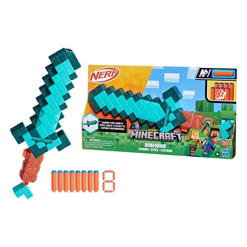 Minecraft NERF épée en diamant lance-fléchettes | 5010996319203