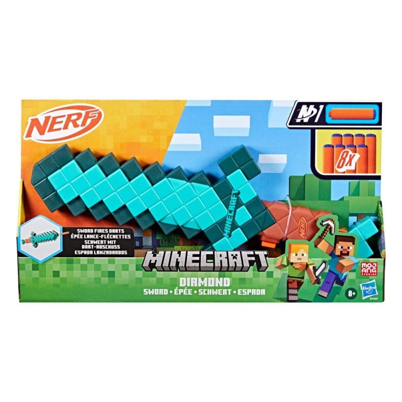 Minecraft NERF épée en diamant lance-fléchettes | 5010996319203
