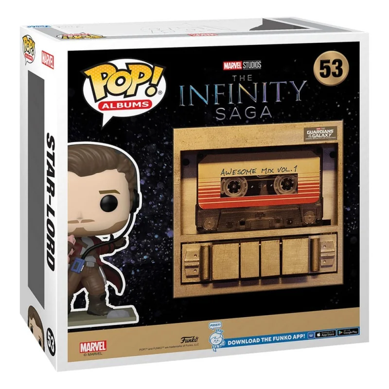 Marvel Guardians of the Galaxy Figuur Funko POP! Albums Vinyl Star-Lord Awesome Mix 9 cm | 889698708975