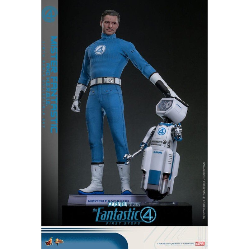 Les Quatre Fantastiques : Premiers pas pack 2 figurines Movie Masterpiece 1/6 Mister Fantastic & H.E.R.B.I.E. 30 cm | 4895228622471