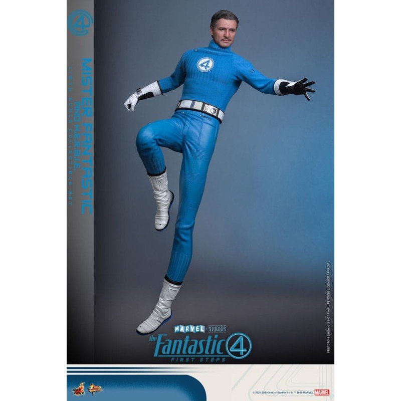 Les Quatre Fantastiques : Premiers pas pack 2 figurines Movie Masterpiece 1/6 Mister Fantastic & H.E.R.B.I.E. 30 cm | 4895228622471