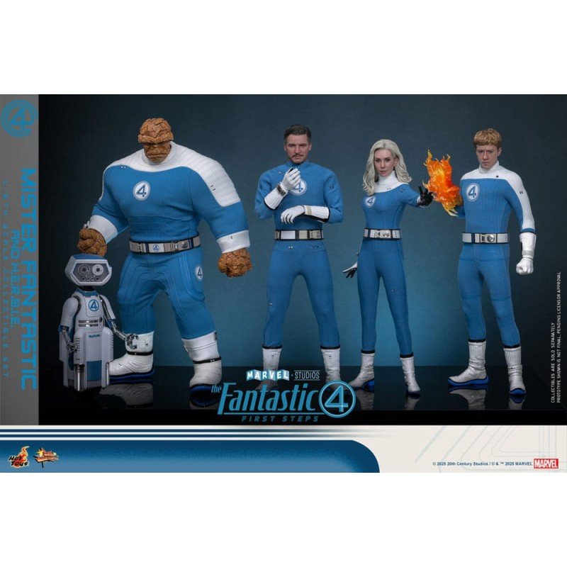 Les Quatre Fantastiques : Premiers pas pack 2 figurines Movie Masterpiece 1/6 Mister Fantastic & H.E.R.B.I.E. 30 cm | 4895228622471