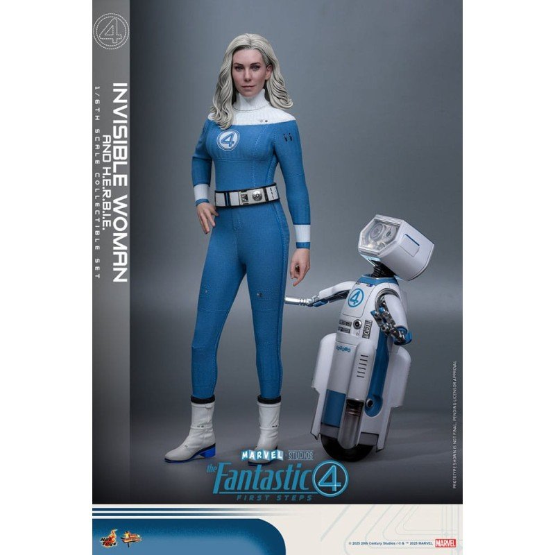 Les Quatre Fantastiques : Premiers pas pack 2 figurines Movie Masterpiece 1/6 Invisible Woman & H.E.R.B.I.E. 28 cm | 4895228622518