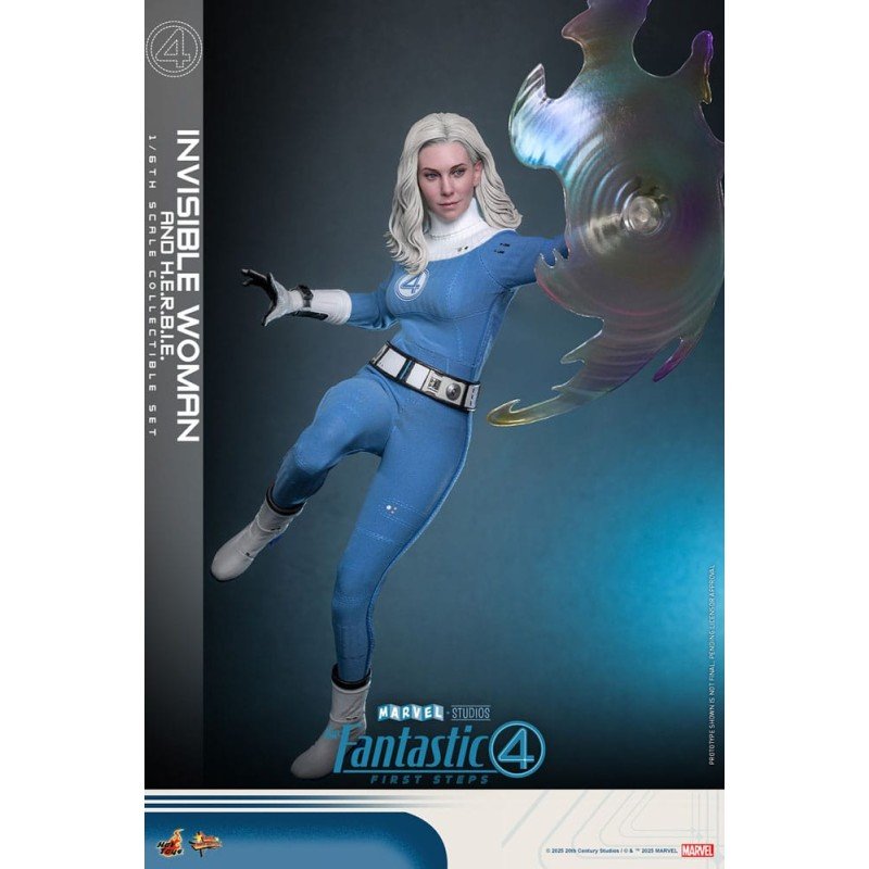 Les Quatre Fantastiques : Premiers pas pack 2 figurines Movie Masterpiece 1/6 Invisible Woman & H.E.R.B.I.E. 28 cm | 4895228622518