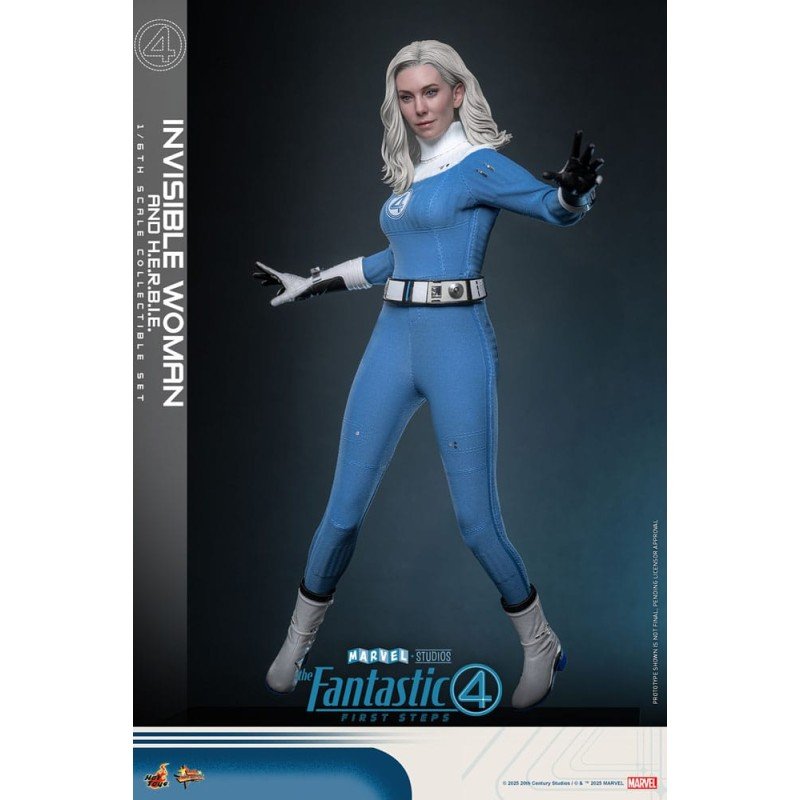 Les Quatre Fantastiques : Premiers pas pack 2 figurines Movie Masterpiece 1/6 Invisible Woman & H.E.R.B.I.E. 28 cm | 4895228622518