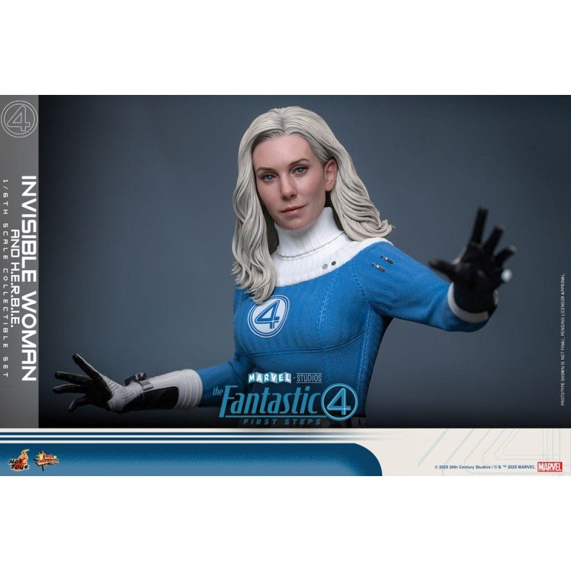 Les Quatre Fantastiques : Premiers pas pack 2 figurines Movie Masterpiece 1/6 Invisible Woman & H.E.R.B.I.E. 28 cm | 4895228622518