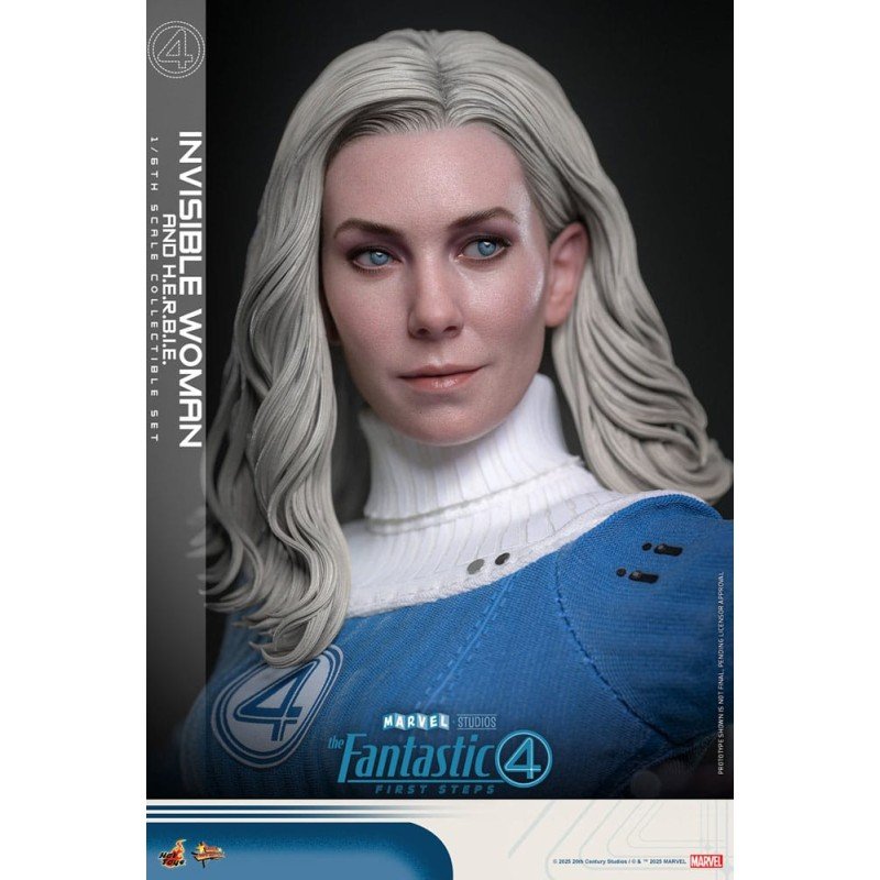 Les Quatre Fantastiques : Premiers pas pack 2 figurines Movie Masterpiece 1/6 Invisible Woman & H.E.R.B.I.E. 28 cm | 4895228622518