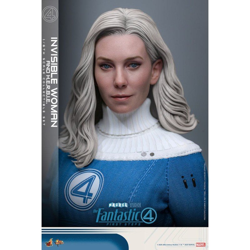 Les Quatre Fantastiques : Premiers pas pack 2 figurines Movie Masterpiece 1/6 Invisible Woman & H.E.R.B.I.E. 28 cm | 4895228622518