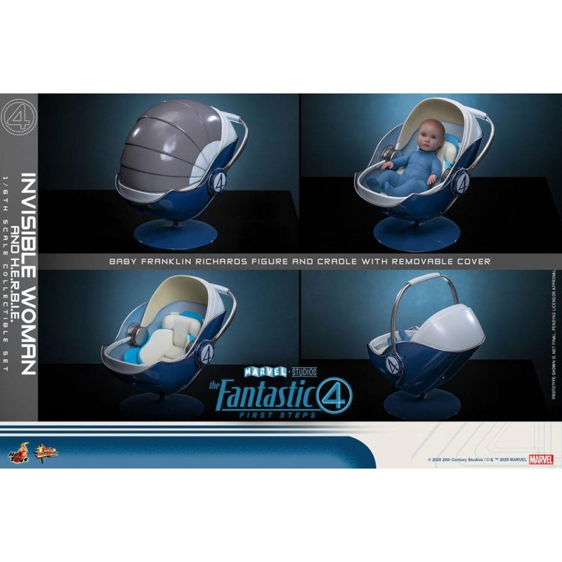 Les Quatre Fantastiques : Premiers pas pack 2 figurines Movie Masterpiece 1/6 Invisible Woman & H.E.R.B.I.E. 28 cm | 4895228622518