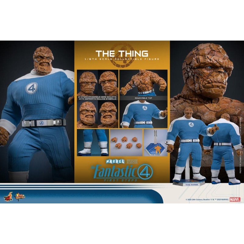 Les Quatre Fantastiques : Premiers pas figurine Movie Masterpiece 1/6 The Thing 31 cm | 4895228621702