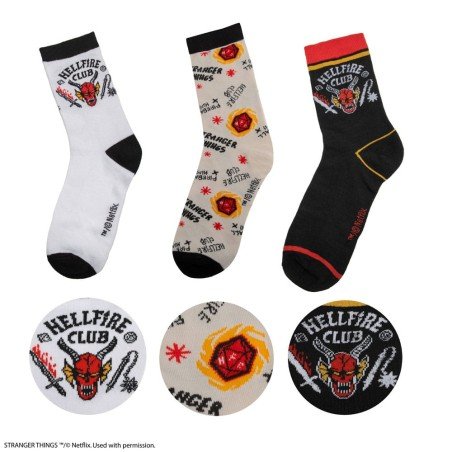 Stranger Things: Hellfire Club Set of 3 Socks | 4895205618008
