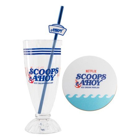Stranger Things Milkshake Glass Set Scoops Ahoy | 4895205617728