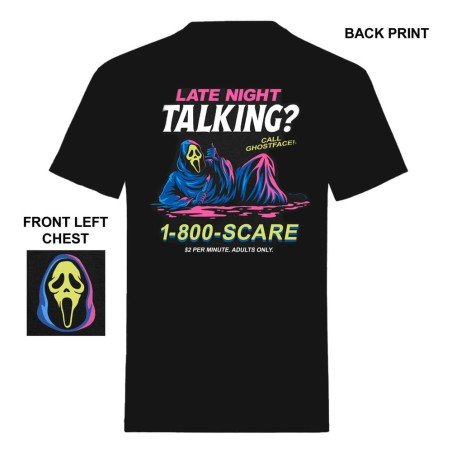 Scream T-Shirt Ghost Face Late Night Talking (L) | 5055917648086