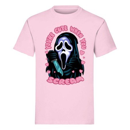 Scream T-Shirt Ghost Face You're Cute when you Scream (L) | 5055917649618