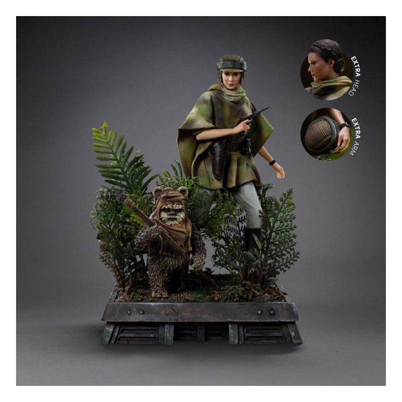 Star Wars Episode VI Art Scale Statue 1/10 Leia and Wicket 21 cm | 0618231959969