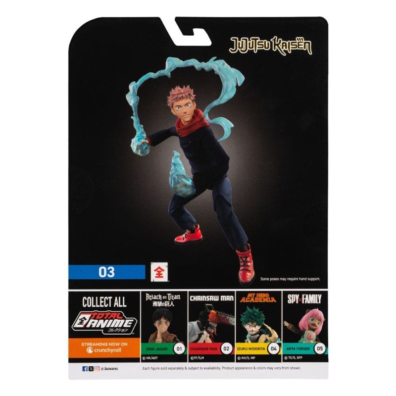 Jujutsu Kaisen Total Anime Action Figure Juji Itadori 17 cm | 0191726717591