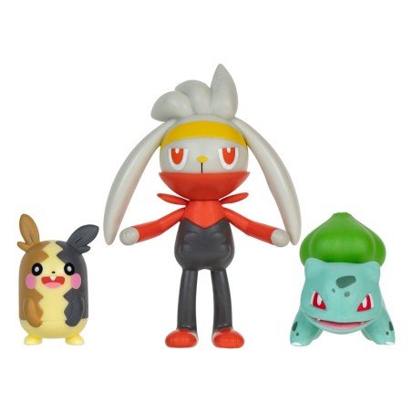 Pokémon pack 3 figurines Battle Figure Set Morpeko, Bulbizarre no.1, Lapyro 5 cm | 0191726481348