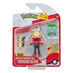 Pokémon pack 3 figurines Battle Figure Set Morpeko, Bulbizarre no.1, Lapyro 5 cm | 0191726481348