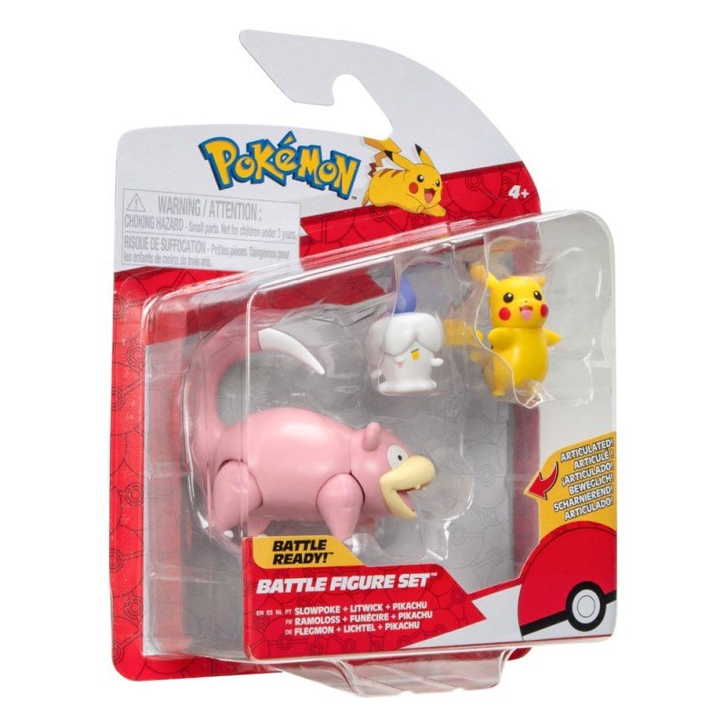 Pokémon pack 3 figurines Battle Figure Set Pikachu (Female), Funécire, Ramoloss 5 cm | 0191726481355