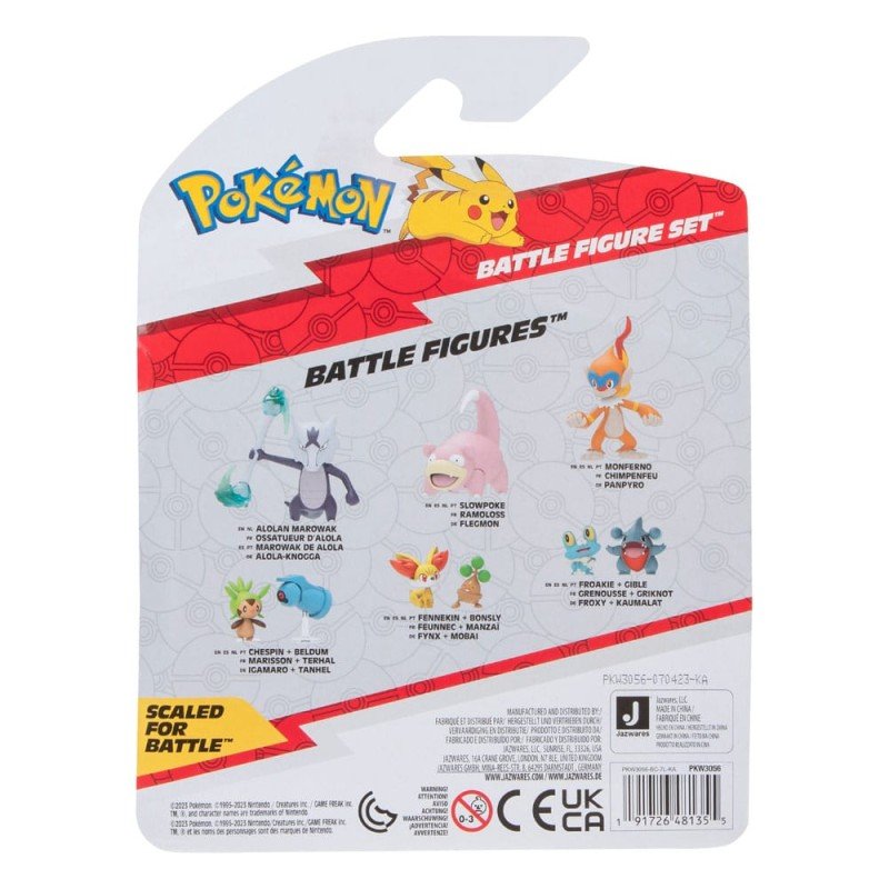Pokémon pack 3 figurines Battle Figure Set Pikachu (Female), Funécire, Ramoloss 5 cm | 0191726481355