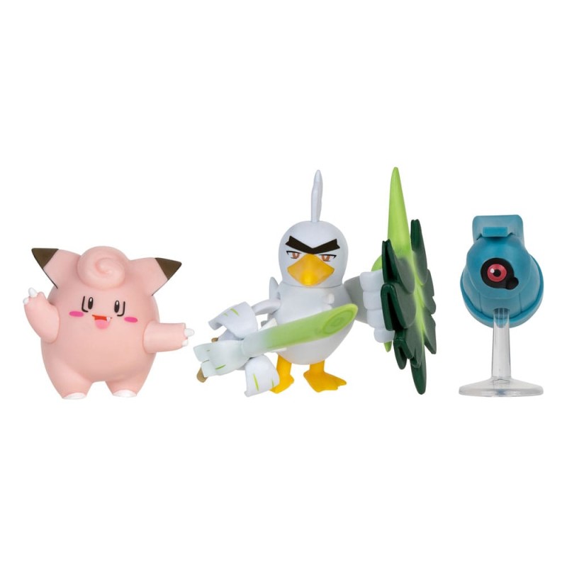 Pokémon pack 3 figurines Battle Figure Set Mélofée, Terhal, Palarticho 5 cm | 0191726481362