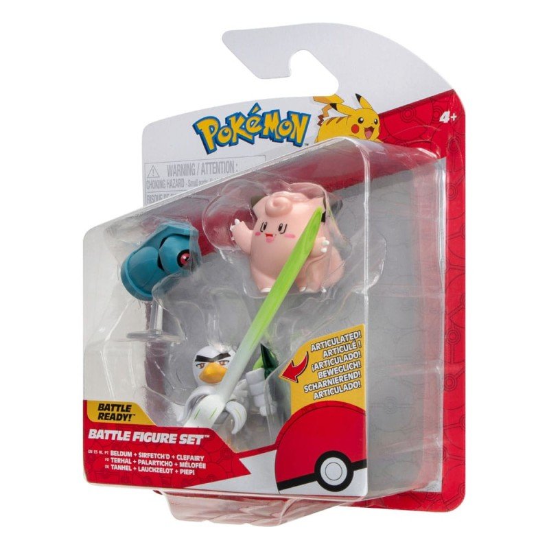 Pokémon pack 3 figurines Battle Figure Set Mélofée, Terhal, Palarticho 5 cm | 0191726481362